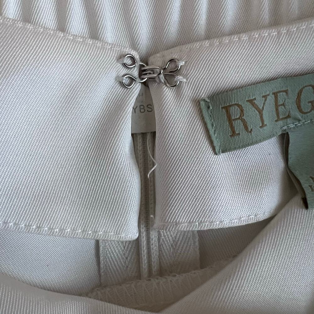 NWT Floral Print Midi Dress in White with Black Botanical Print Women's Large - Picture 13 of 16